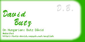 david butz business card